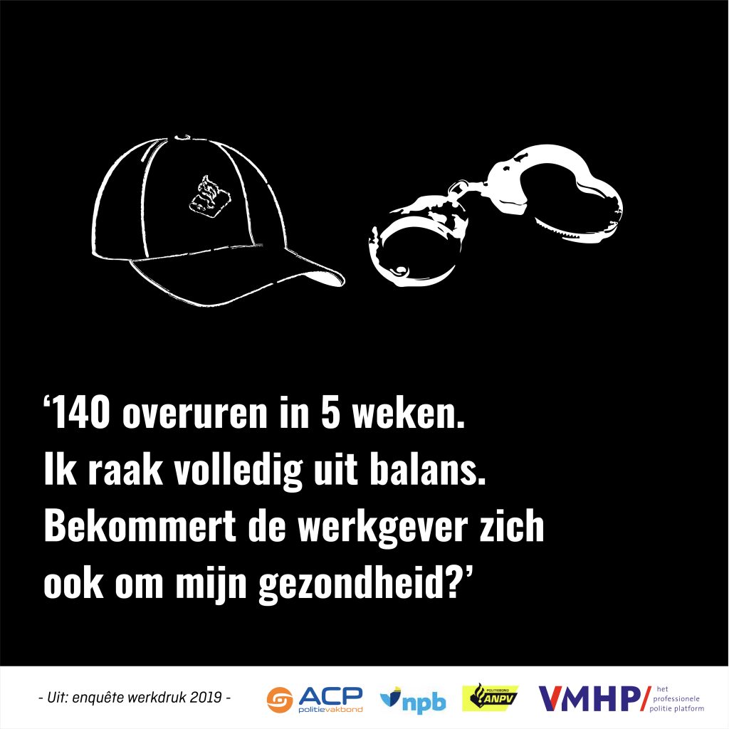 Politie ziet zwart van de werkdruk