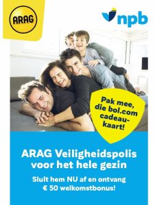 ARAG Veiligheidspolis - tot 2022 met € 50 welkomstbonus!