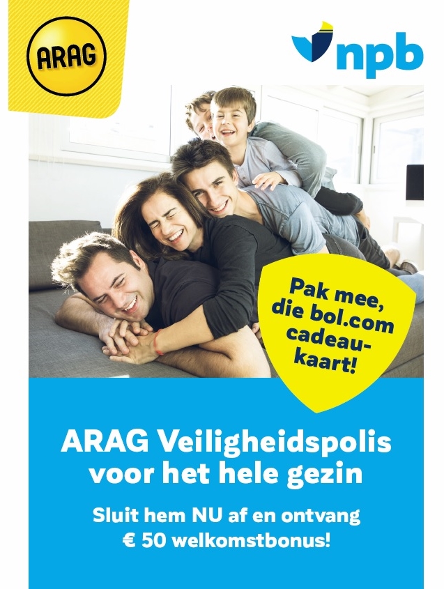 ARAG Veiligheidspolis - tot 2022 met € 50 welkomstbonus!
