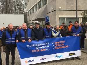 Politiebonden in actie voor fatsoenlijk (vroeg)pensioen